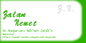 zalan nemet business card